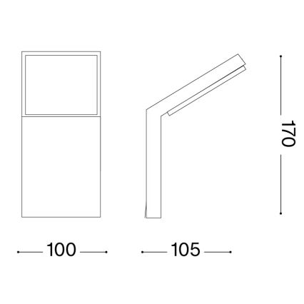 Ideal Lux - LED Εξωτερικό επιτοίχιο φωτιστικό STYLE LED/8,5W/230V 3000K CRI 90 IP54 καφέ
