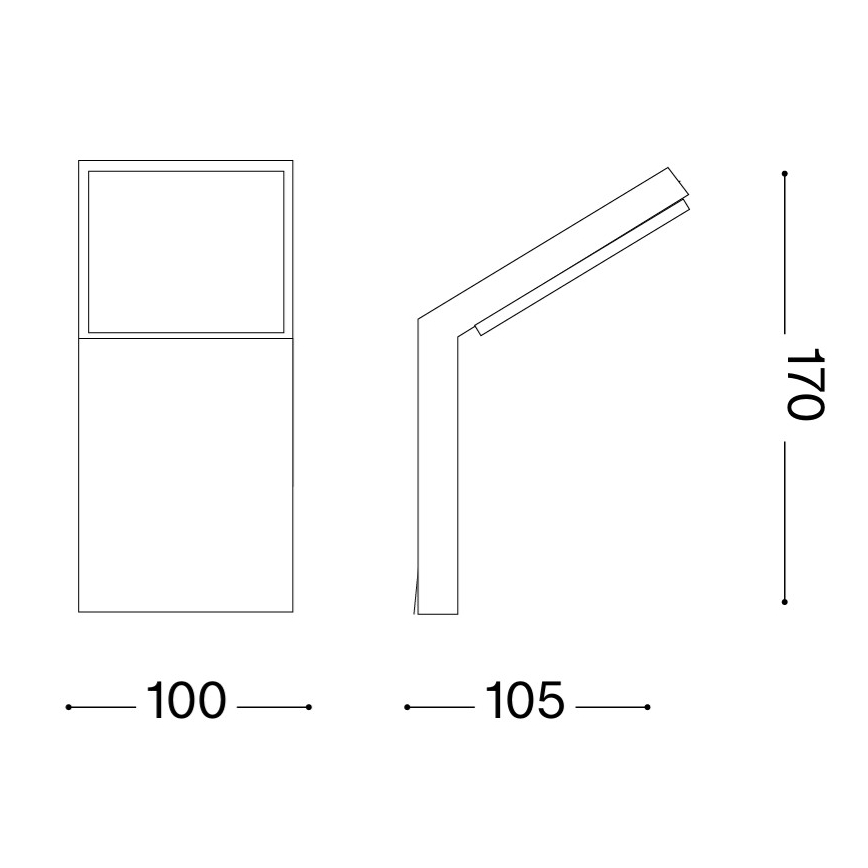 Ideal Lux - LED Εξωτερικό επιτοίχιο φωτιστικό STYLE LED/8,5W/230V 3000K CRI 90 IP54 καφέ
