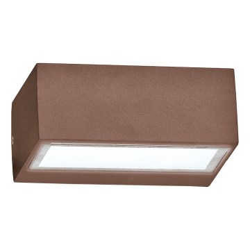 Ideal Lux - Εξωτερικό επιτοίχιο φωτιστικό TWIN 1xG9/28W/230V IP44 καφέ