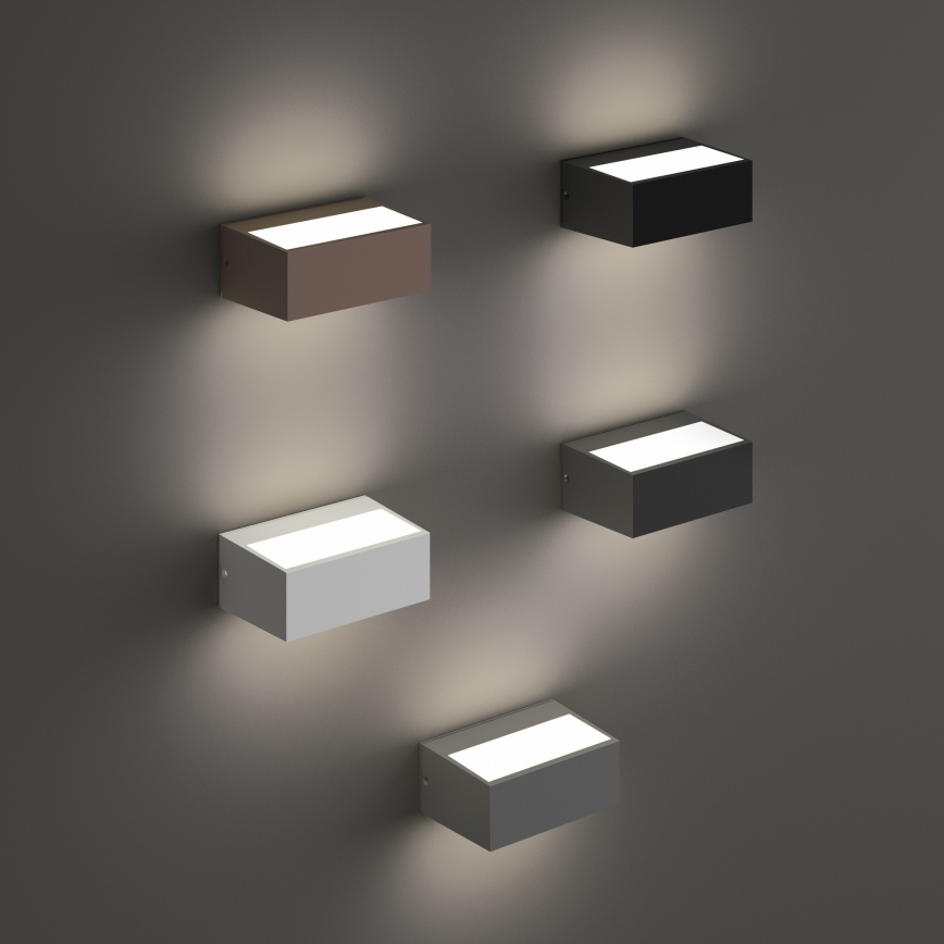 Ideal Lux - Εξωτερικό επιτοίχιο φωτιστικό TWIN 1xG9/28W/230V IP44 καφέ