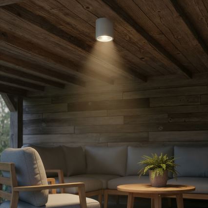 Ideal Lux - Εξωτερικός προβολέας GUN 1xGU10/28W/230V IP55 γκρι