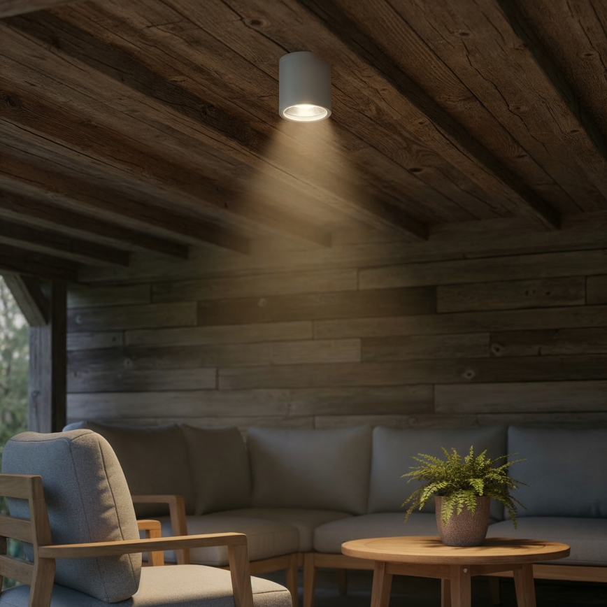 Ideal Lux - Εξωτερικός προβολέας GUN 1xGU10/28W/230V IP55 γκρι