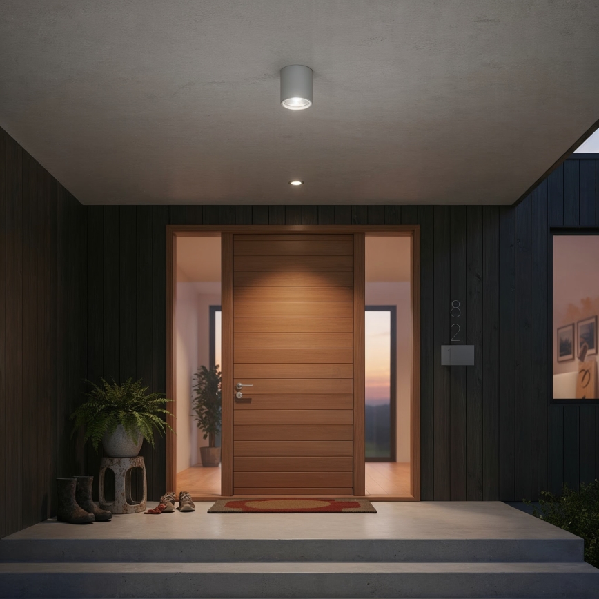 Ideal Lux - Εξωτερικός προβολέας GUN 1xGU10/28W/230V IP55 γκρι