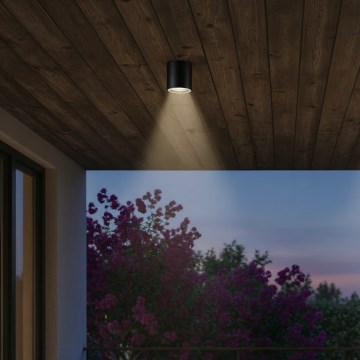 Ideal Lux - Εξωτερικός προβολέας GUN 1xGU10/28W/230V Ø 11 cm IP55 μαύρος