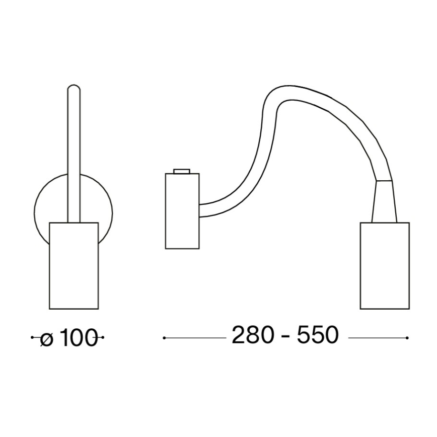 Ideal Lux - Ευέλικτη επιτραπέζια λάμπα LED FOCUS LED/4W/230V CRI 90 γυαλιστερό χρώμιο