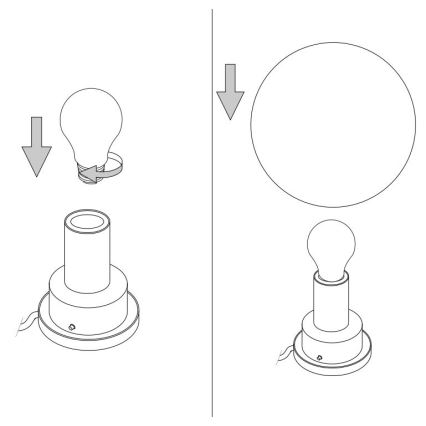 Ideal Lux - Ανταλλακτικό γυαλί MAPA για ντουί E27, διάμ. 20 cm, λευκό
