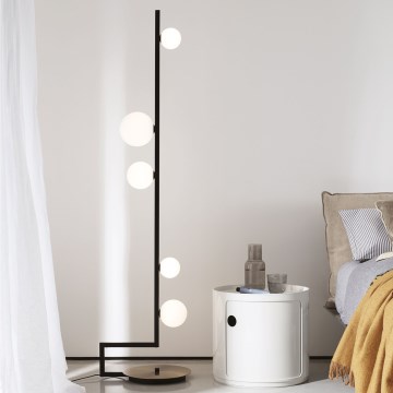 Ideal Lux - Επιδαπέδια λάμπα LED BIRDS 5xG9/3W/230V μαύρο/χρυσό