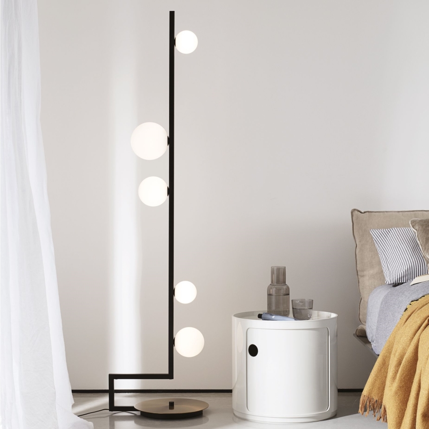 Ideal Lux - Επιδαπέδια λάμπα LED BIRDS 5xG9/3W/230V μαύρο/χρυσό
