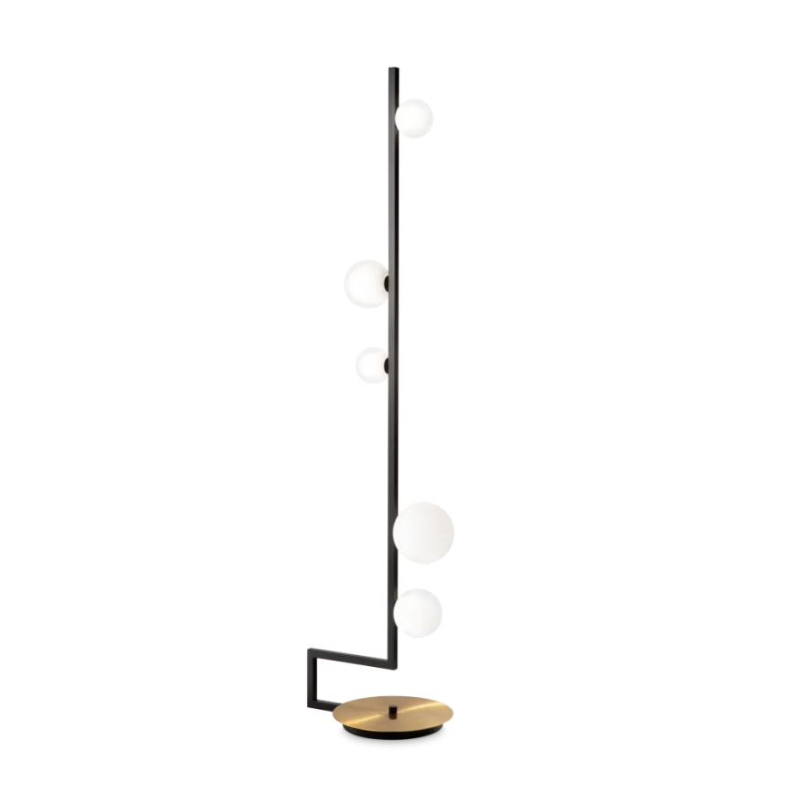 Ideal Lux - Επιδαπέδια λάμπα LED BIRDS 5xG9/3W/230V μαύρο/χρυσό