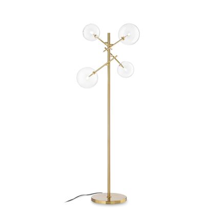 Ideal Lux - Επιδαπέδια λάμπα LED EQUINOXE 4xG4/2W/230V ορείχαλκος/διαφανές