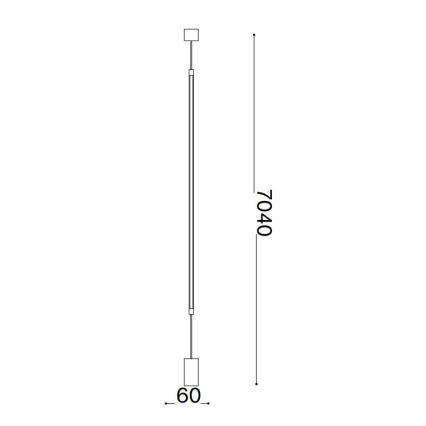 Ideal Lux - Επιδαπέδια λάμπα LED FILO LED/14W/230V 3000K CRI 90 μαύρο