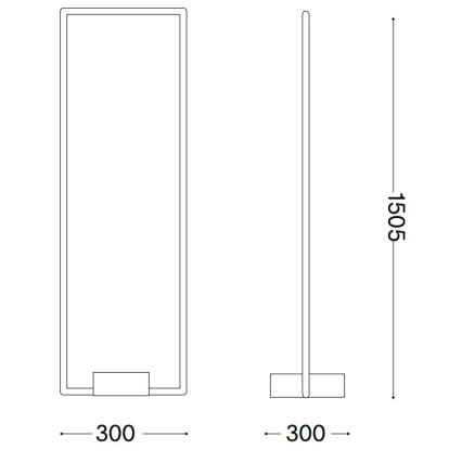 Ideal Lux - Επιδαπέδια λάμπα LED FRAME LED/30W/230V μαύρο