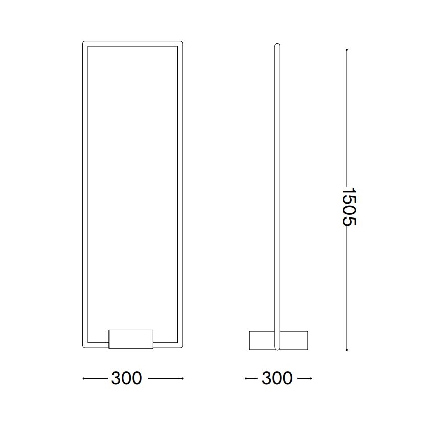 Ideal Lux - Επιδαπέδια λάμπα LED FRAME LED/30W/230V μαύρο