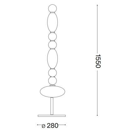 Ideal Lux - Επιδαπέδια λάμπα LED LUMIERE LED/58W/230V