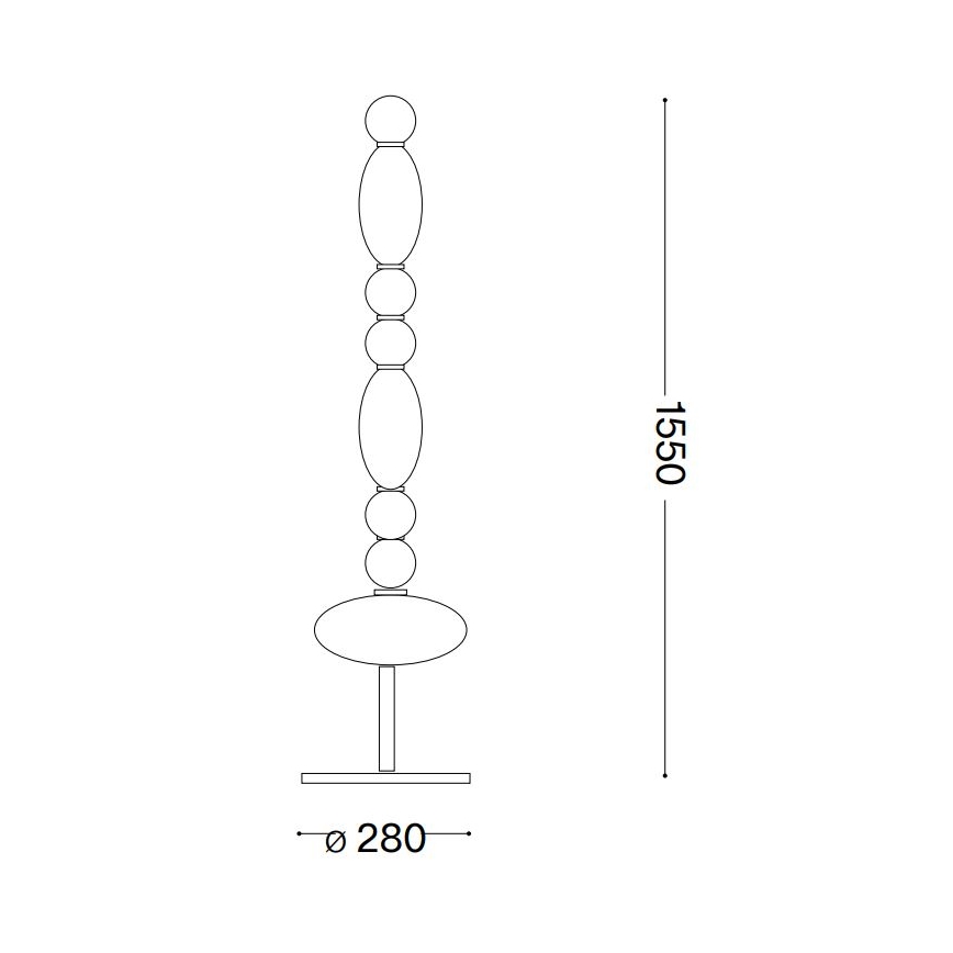 Ideal Lux - Επιδαπέδια λάμπα LED LUMIERE LED/58W/230V