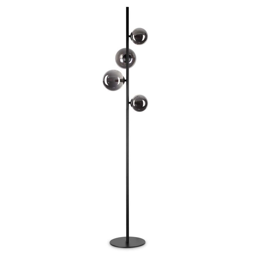 Ideal Lux - Επιδαπέδια λάμπα LED PERLAGE 4xG9/3W/230V μαύρο/φιμέ