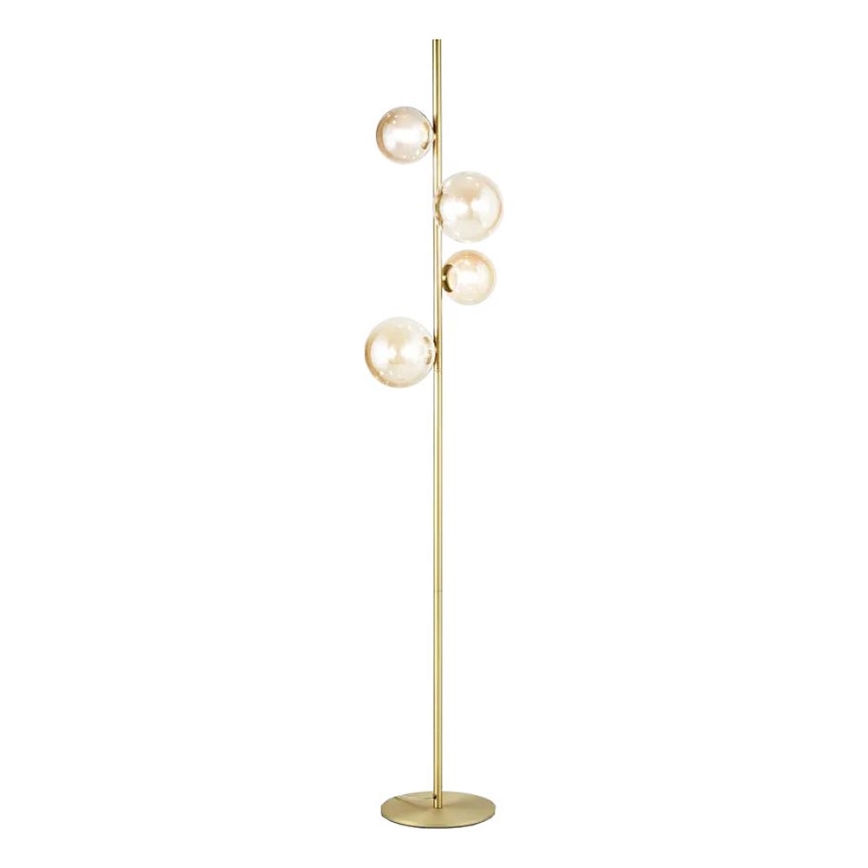 Ideal Lux - Επιδαπέδια λάμπα LED PERLAGE 4xG9/3W/230V χρυσό/φιμέ