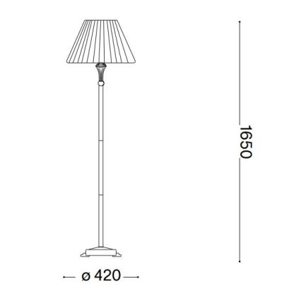 Ideal Lux - Επιδαπέδιο φωτιστικό FIRENZE 1xE14/40W/230V λευκό/χρυσό