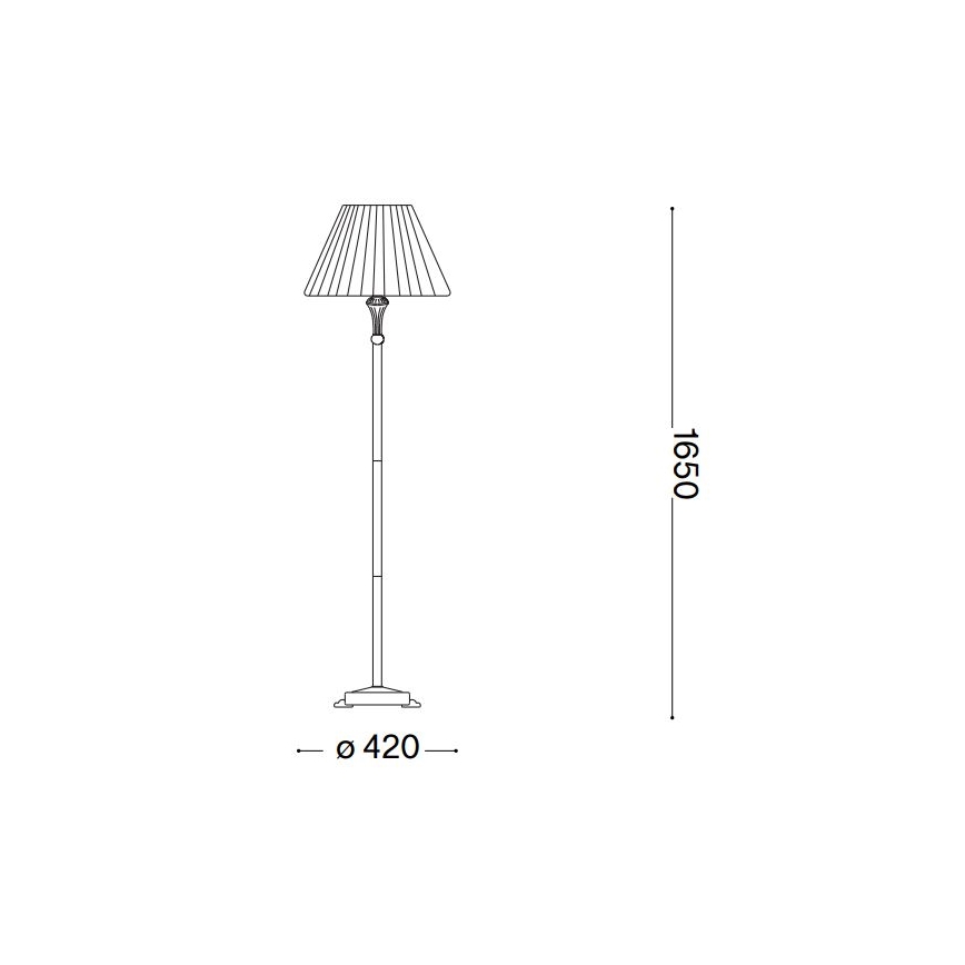 Ideal Lux - Επιδαπέδιο φωτιστικό FIRENZE 1xE14/40W/230V λευκό/χρυσό