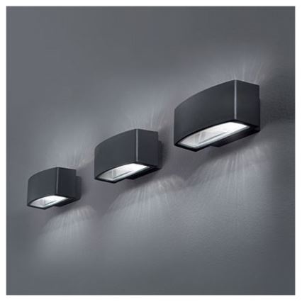 Ideal Lux - Επιτοίχιο φωτιστικό εξωτερικού χώρου ANDROMEDA 2xE27/60W/230V IP55 ανθρακί