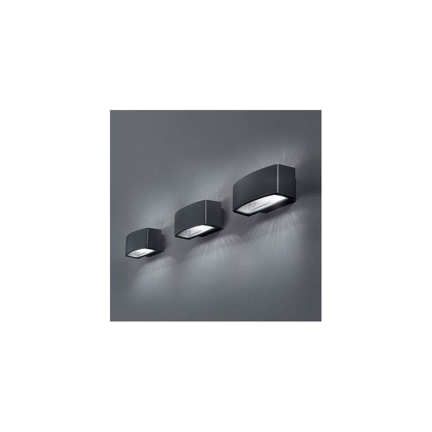 Ideal Lux - Επιτοίχιο φωτιστικό εξωτερικού χώρου ANDROMEDA 2xE27/60W/230V IP55 ανθρακί