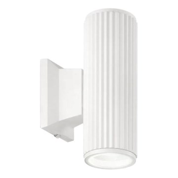Ideal Lux - Επιτοίχιο φωτιστικό εξωτερικού χώρου BASE 2xGU10/28W/230V IP44 λευκό