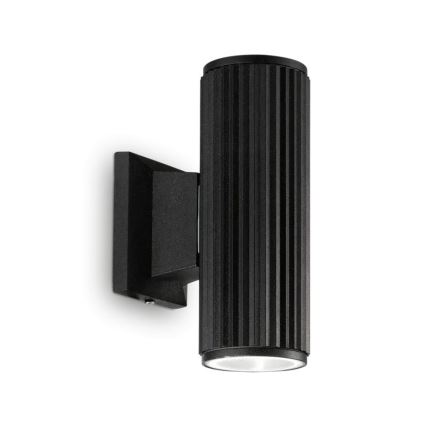 Ideal Lux - Επιτοίχιο φωτιστικό εξωτερικού χώρου BASE 2xGU10/28W/230V IP44 μαύρο