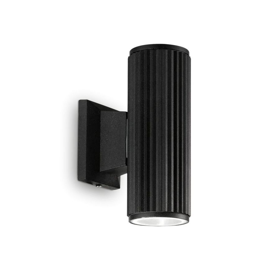 Ideal Lux - Επιτοίχιο φωτιστικό εξωτερικού χώρου BASE 2xGU10/28W/230V IP44 μαύρο