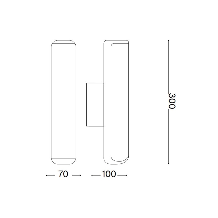Ideal Lux - Επιτοίχιο φωτιστικό εξωτερικού χώρου LED ETERE LED/9,5W/230V 4000K CRI 90 IP44 ανθρακί