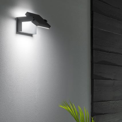 Ideal Lux - Επιτοίχιο φωτιστικό εξωτερικού χώρου LED SWIPE LED/21W/230V CRI 90 IP54 μαύρο
