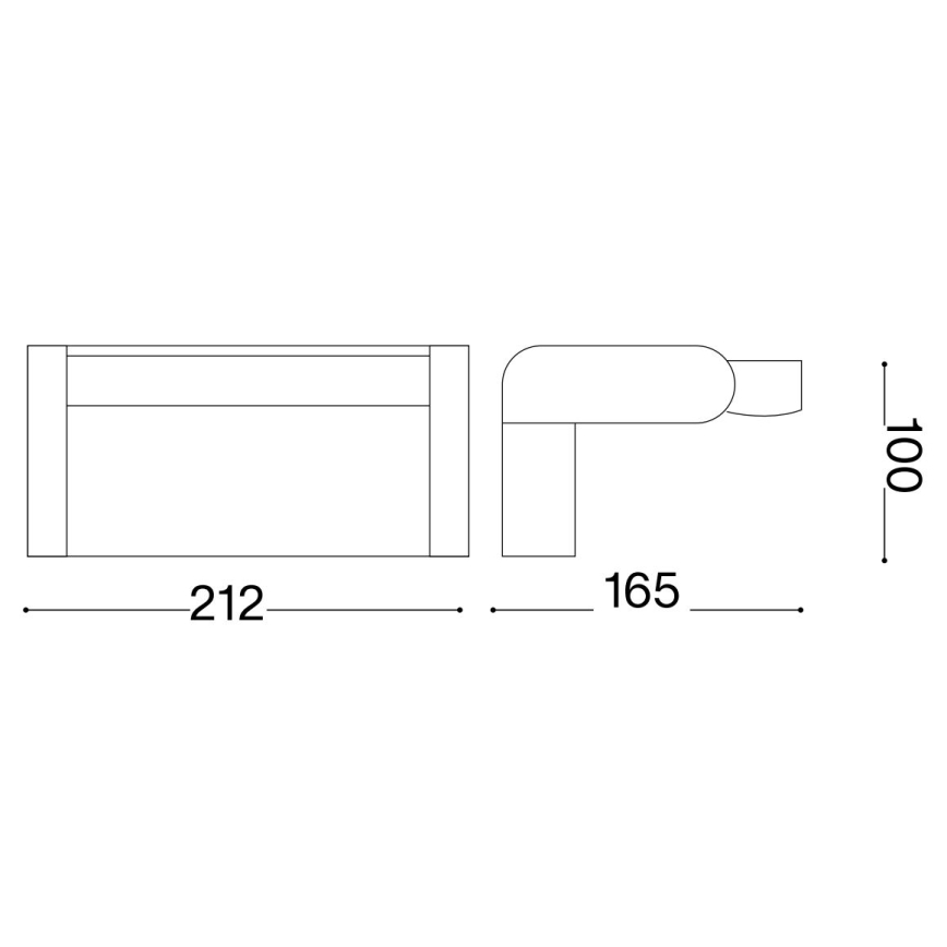Ideal Lux - Επιτοίχιο φωτιστικό εξωτερικού χώρου LED SWIPE LED/21W/230V CRI 90 IP54 μαύρο