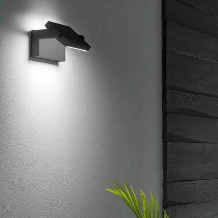 Ideal Lux - Επιτοίχιο φωτιστικό εξωτερικού χώρου LED SWIPE LED/21W/230V CRI 90 IP54 ανθρακί