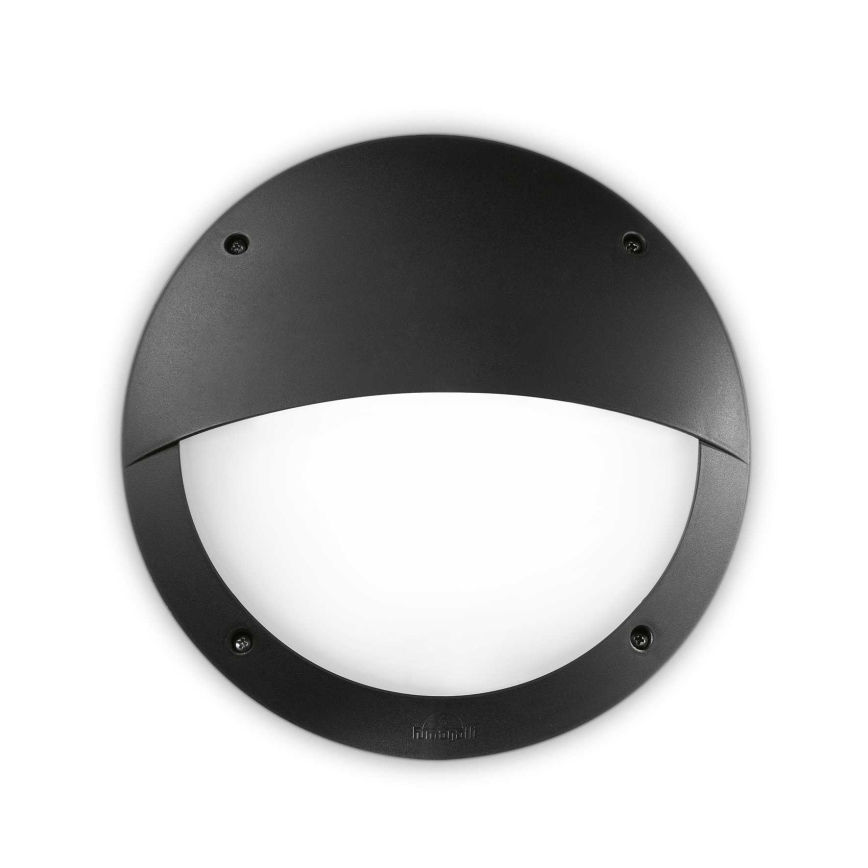 Ideal Lux - Επιτοίχιο φωτιστικό εξωτερικού χώρου LUCIA 1xE27/23W/230V IP66 μαύρο