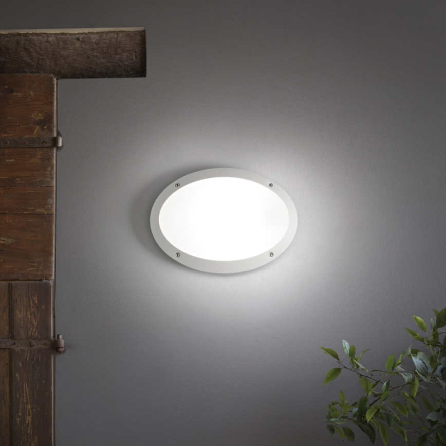 Ideal Lux - Επιτοίχιο φωτιστικό εξωτερικού χώρου MADDI 1xE27/23W/230V IP66 λευκό