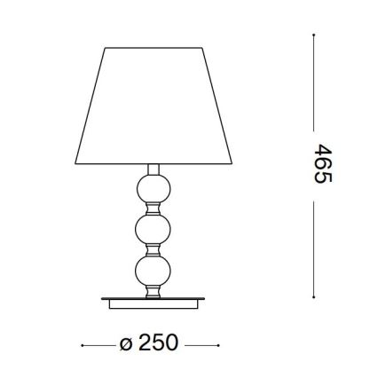Ideal Lux - Επιτραπέζια κρυστάλλινη λάμπα QUEEN 1xE27/60W/230V χρυσό