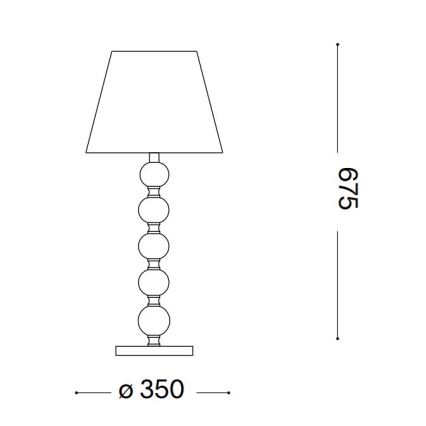 Ideal Lux - Επιτραπέζια κρυστάλλινη λάμπα QUEEN 1xE27/60W/230V χρυσό