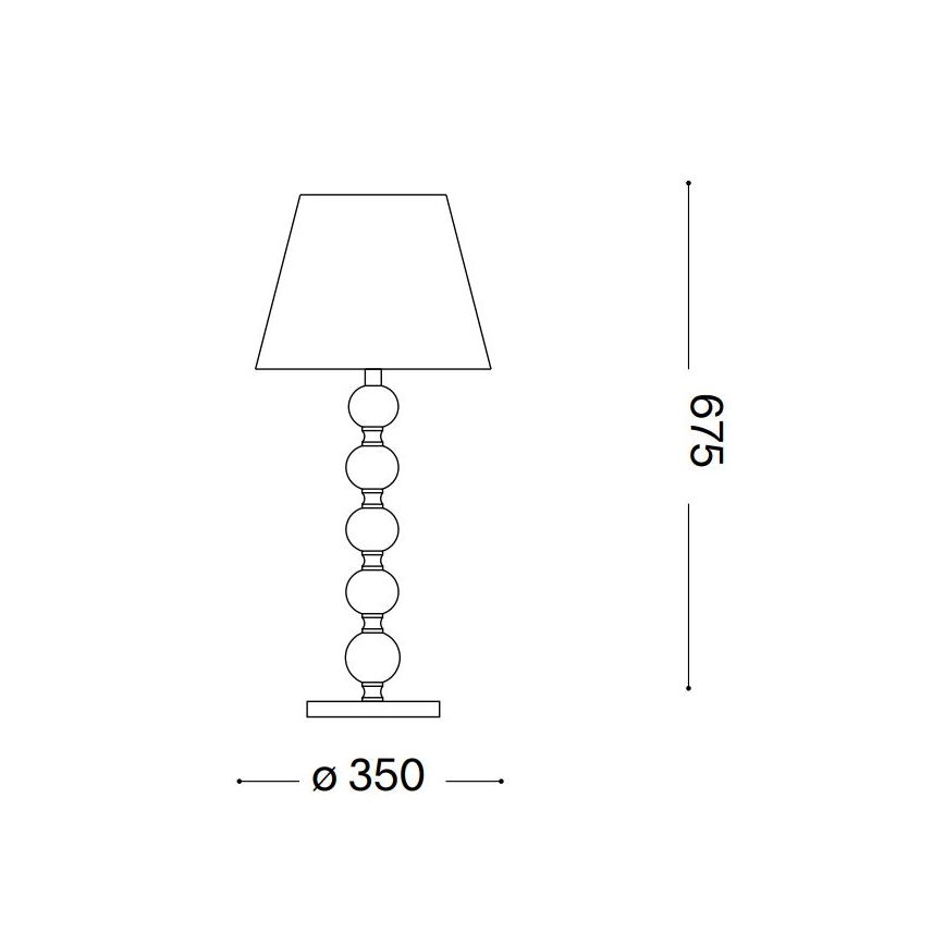 Ideal Lux - Επιτραπέζια κρυστάλλινη λάμπα QUEEN 1xE27/60W/230V χρυσό