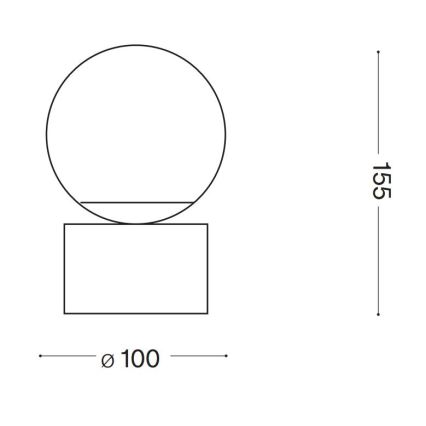 Ideal Lux - Επιτραπέζια λάμπα LED PERLAGE 1xG9/3W/230V χρυσαφί/λευκό