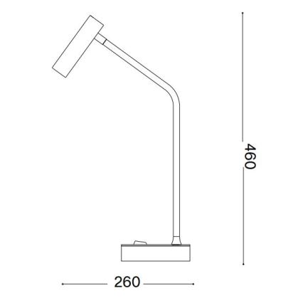 Ideal Lux - Επιτραπέζιο φωτιστικό LED EASY LED/3,5W/230V CRI 90 ορείχαλκος
