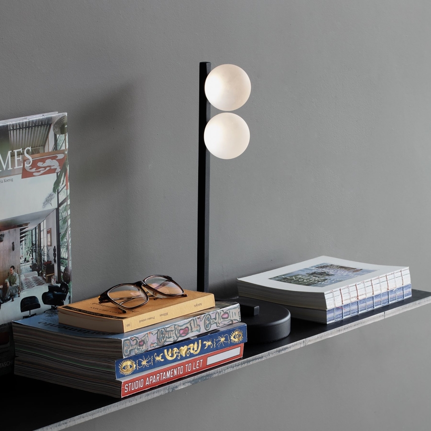 Ideal Lux - Επιτραπέζιο φωτιστικό LED PING PONG 2xLED/3W/230V CRI 90 μαύρο