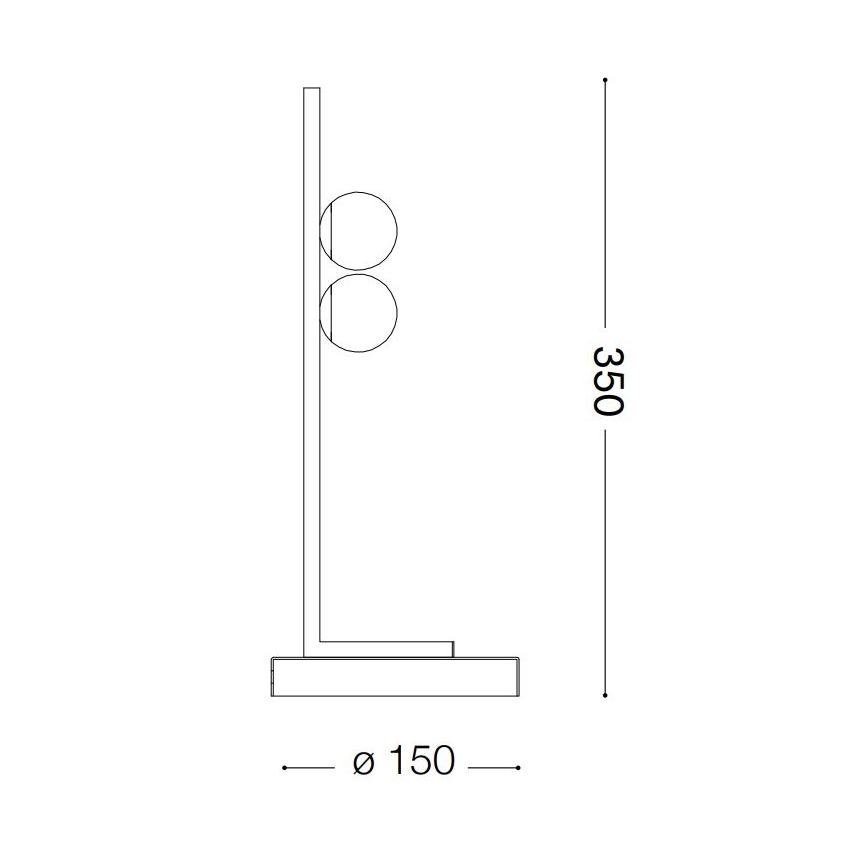Ideal Lux - Επιτραπέζιο φωτιστικό LED PING PONG 2xLED/3W/230V CRI 90 μαύρο