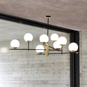 Ideal Lux - Κρεμαστό φωτιστικό GOURMET 9xE14/28W/230V διάμετρος 131,5 cm χρυσό