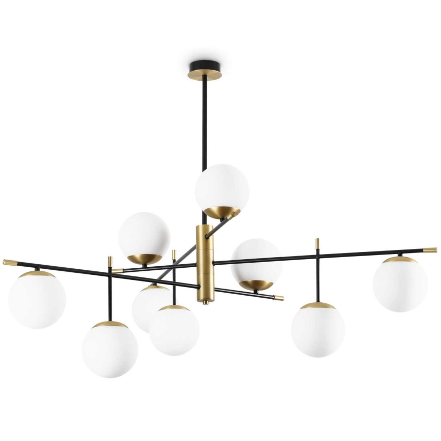 Ideal Lux - Κρεμαστό φωτιστικό GOURMET 9xE14/28W/230V διάμετρος 131,5 cm χρυσό