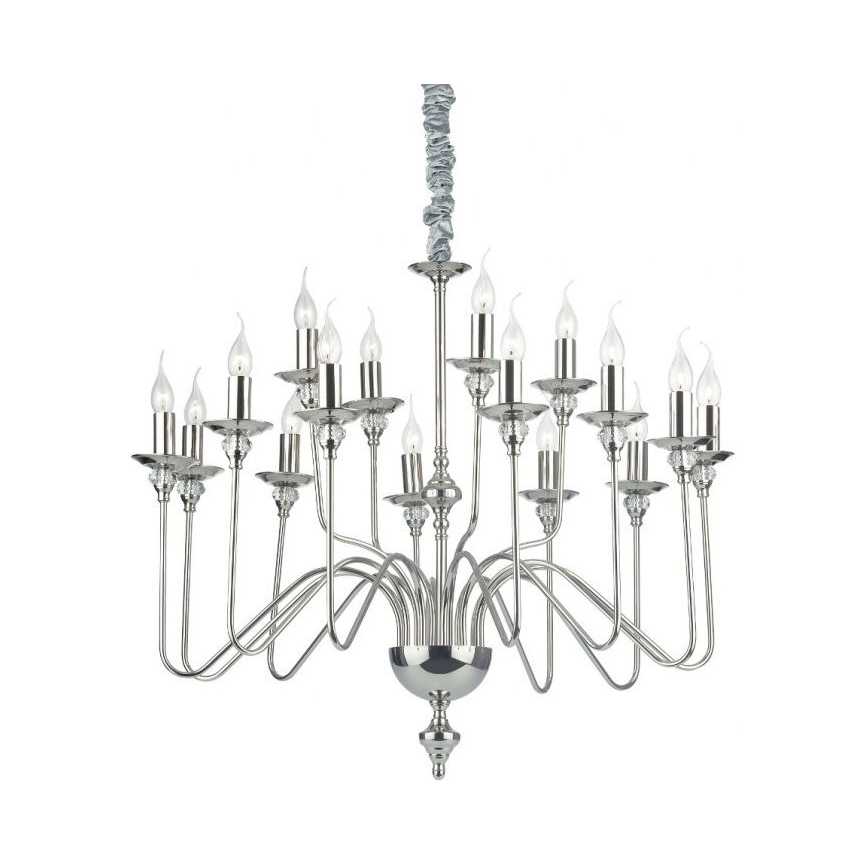 Ideal Lux - Κρεμαστό φωτιστικό οροφής ARTU 16xE14/40W/230V διάμετρος 90 cm γυαλιστερό χρώμιο