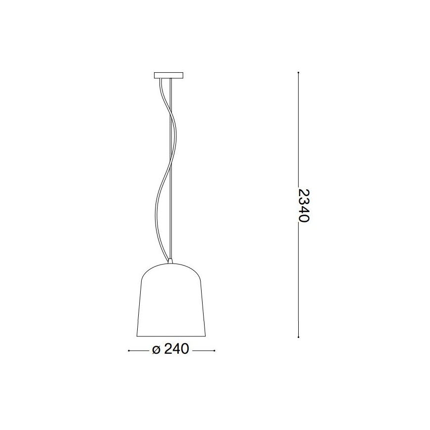 Ideal Lux - Κρεμαστό φωτιστικό οροφής BISTRO 1xE27/60W/230V διάμετρος 24 cm φιμέ