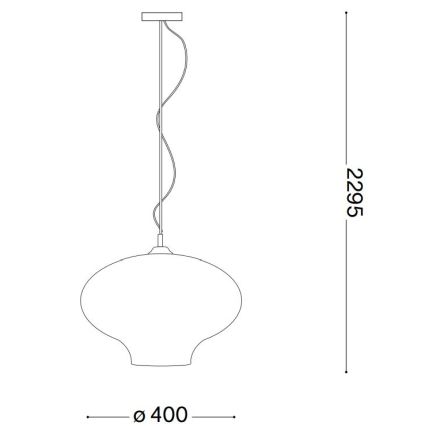 Ideal Lux - Κρεμαστό φωτιστικό οροφής BISTRO 1xE27/60W/230V διάμετρος 40 cm φιμέ