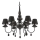 Ideal Lux - Κρεμαστό φωτιστικό οροφής BLANCHE 6xE14/4W/230V διάμετρος 75 cm μαύρο