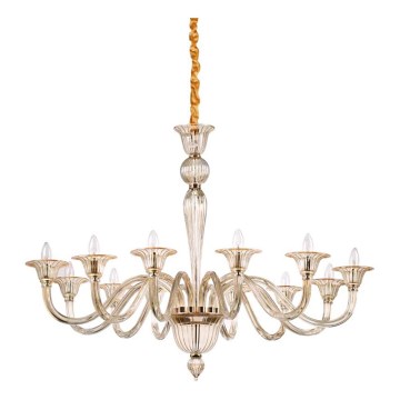 Ideal Lux - Κρεμαστό φωτιστικό οροφής BRIGITTA 12xE14/40W/230V διάμετρος 120 cm ορείχαλκος