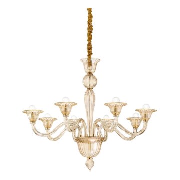 Ideal Lux - Κρεμαστό φωτιστικό οροφής BRIGITTA 8xE14/40W/230V διάμετρος 89 cm ορείχαλκος
