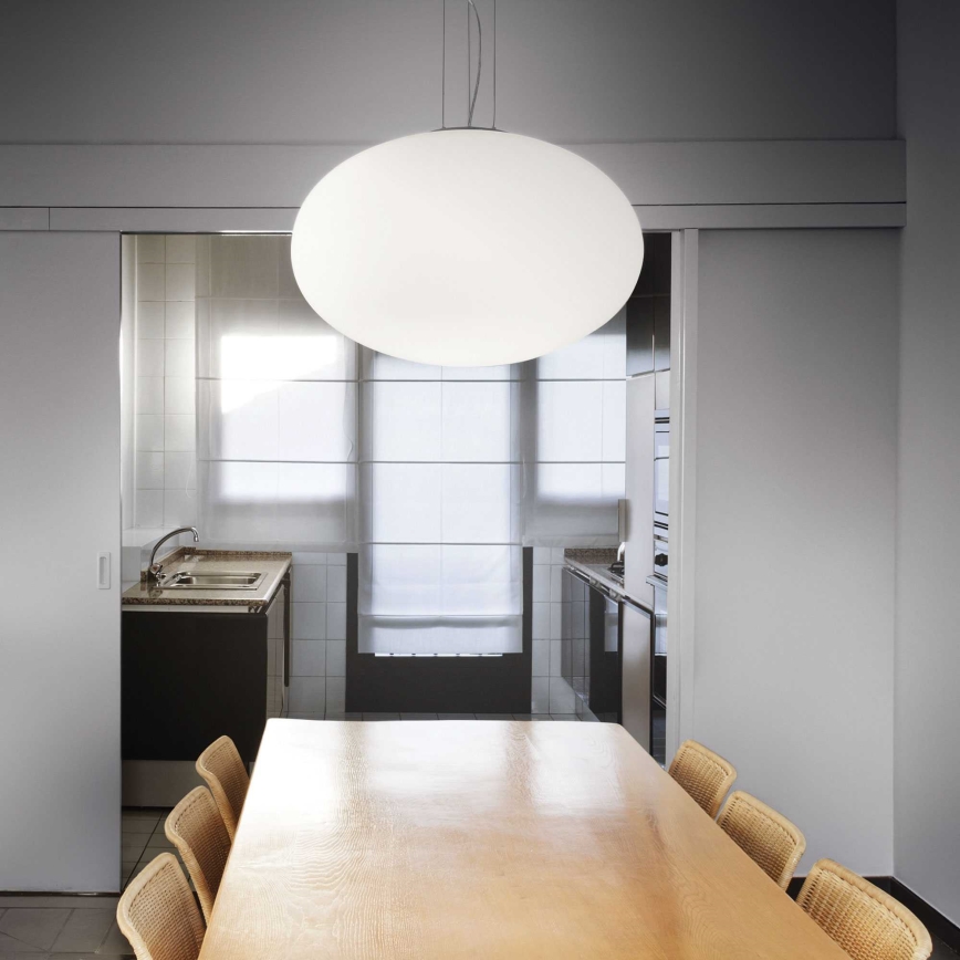 Ideal Lux - Κρεμαστό φωτιστικό οροφής CANDY 1xE27/42W/230V διάμετρος 40 cm λευκό